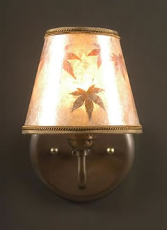 Wall Lamp Shades on Brass Wall Sconce With Clip On Chandelier Mica Lamp Shade