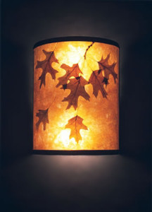 s85 Oak Leaves Sconce mica lamp