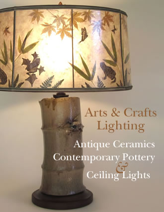 Arts & Crafts Lighting - Antique Ceramics, Contemporary Pottery, Ceiling Lights