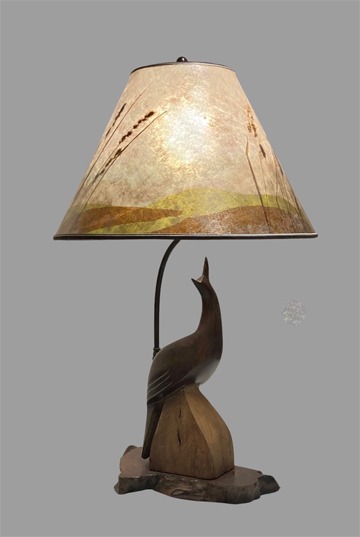 Lamp 10D  Hand-carved "Desert Quail"