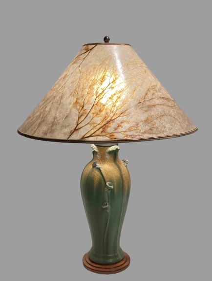 Lamp 10C, Ephraim Faience Lamp "Blooming Prairie"