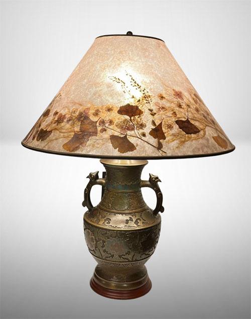 Sue Johnson 16E brass champlevé Lamp